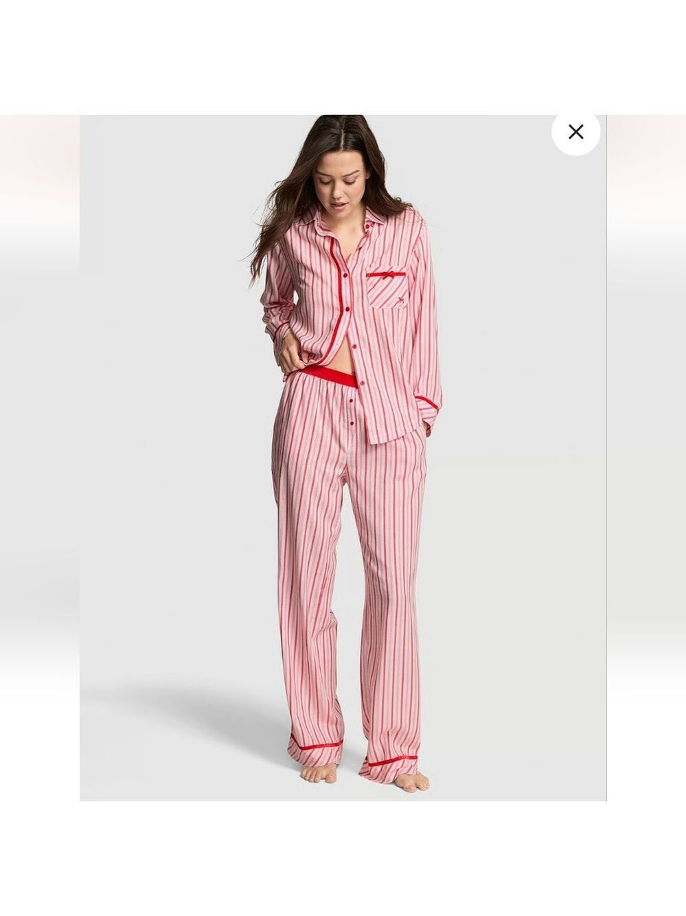 New Flannel Long Pajama Set Medium Regular